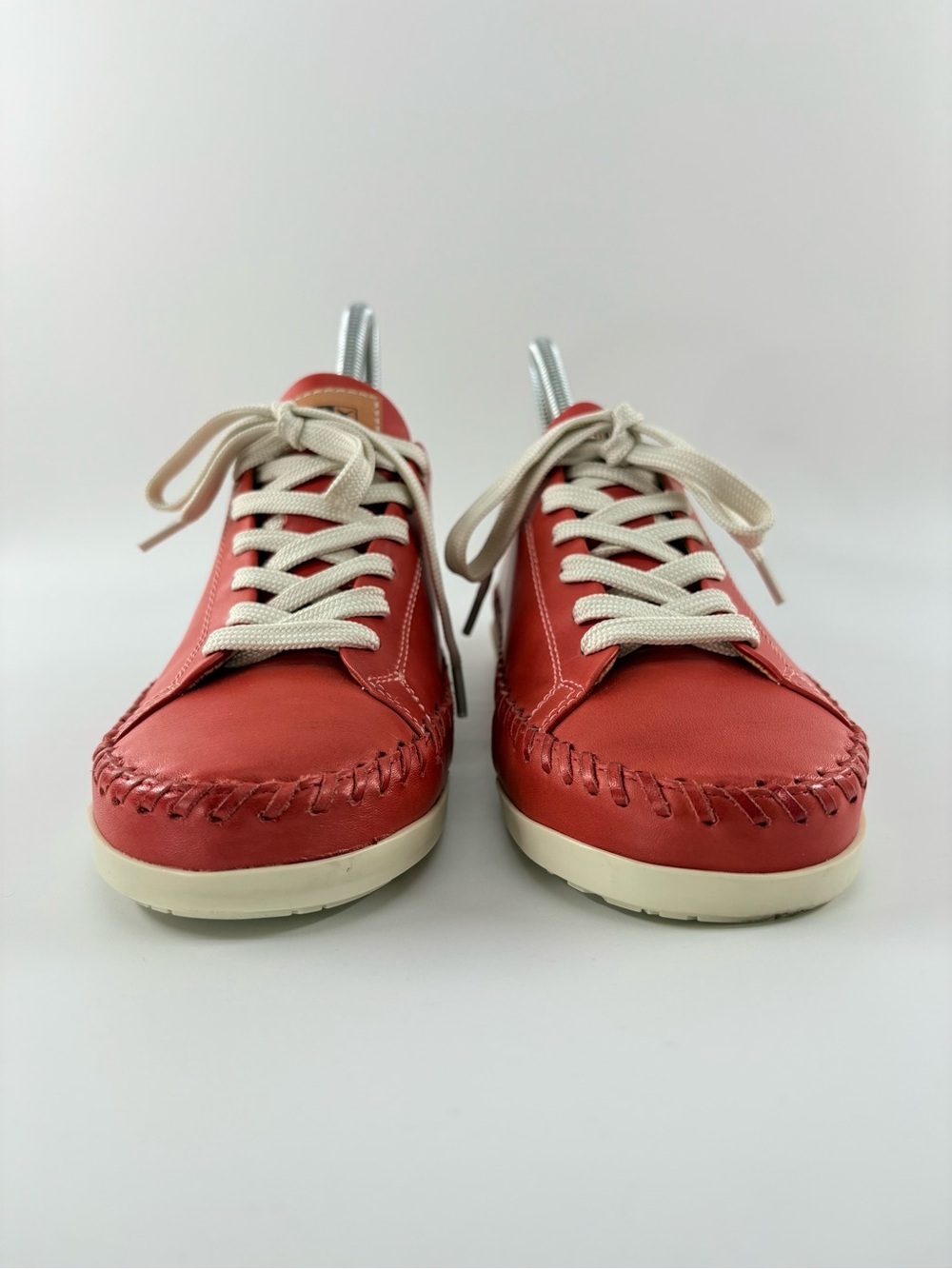 Pikolinos Soller Peach Coral Leather Sneakers Lace Up Shoes EU 40 US 9 - Picture 3 of 10
